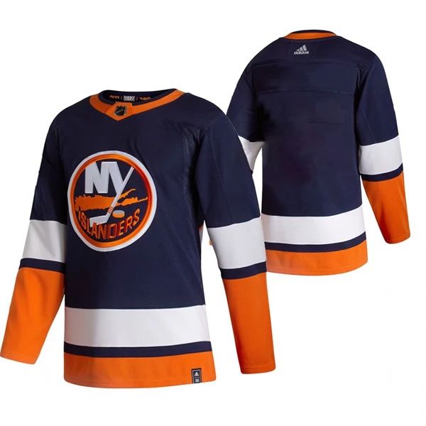 New York Islanders Trikot Blank 2022 Reverse Retro Blau Authentic